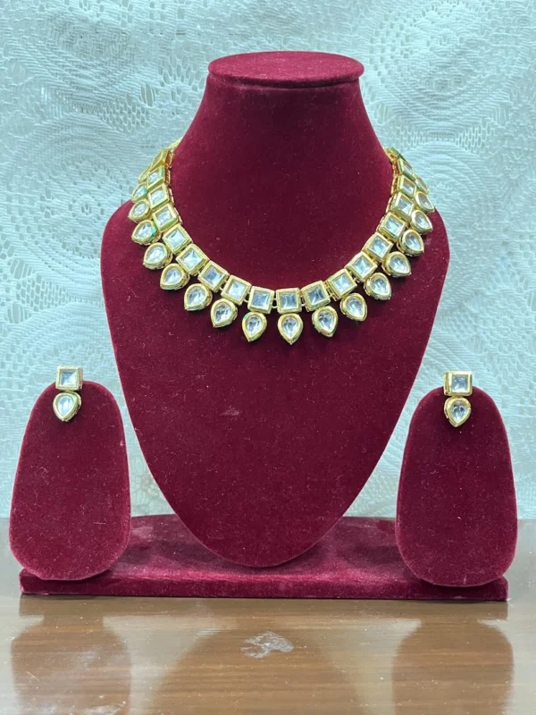 Golden Ethnic Kundan necklace