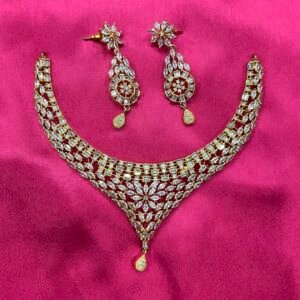 Meenakari Jewellery Necklace(Golden)