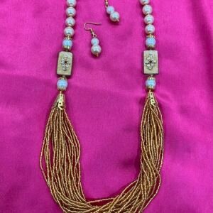 Meenakari Jewellery Necklace(Golden)