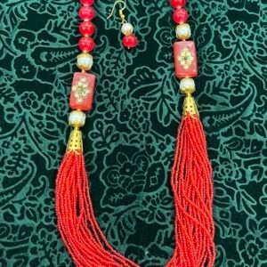 Meenakari Jewellery Necklace(Red)