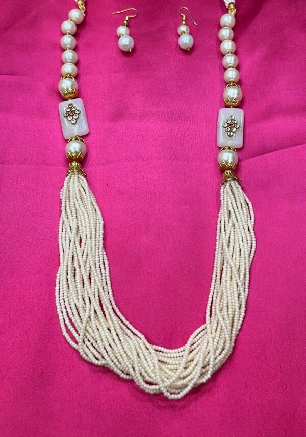Meenakari Jewellery Necklace(white)