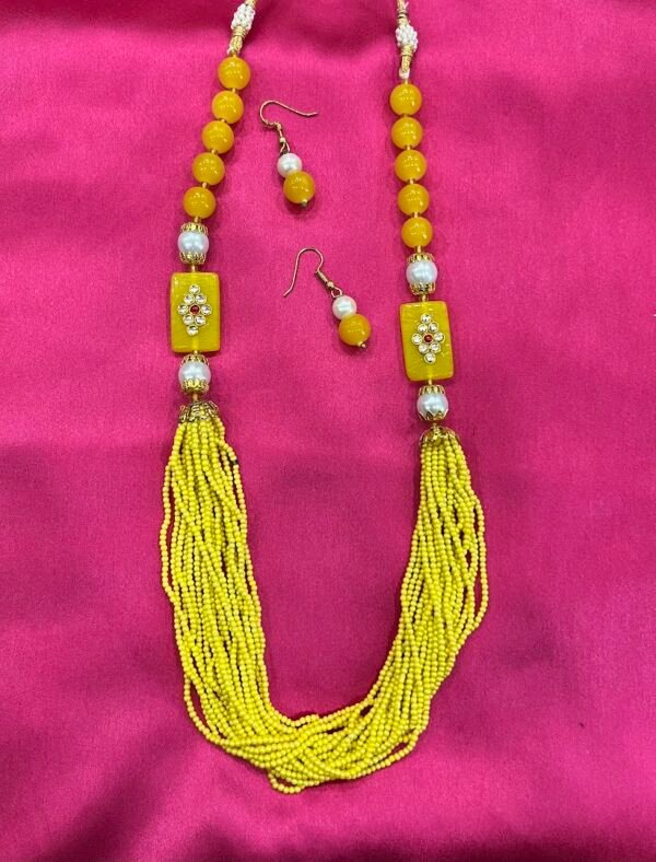 Meenakari Jewelley Necklace(Yellow)