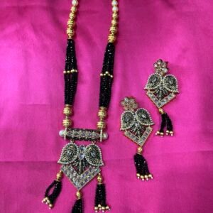 Minakari Jewellery Necklace(Black)