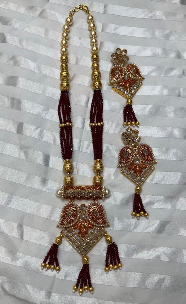 Minakari Jewellery Necklace(Ruby)