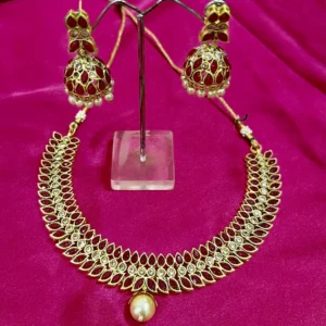Ruby Ethnic Kundan polki necklace