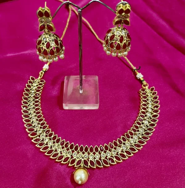 Ruby Ethnic Kundan polki necklace